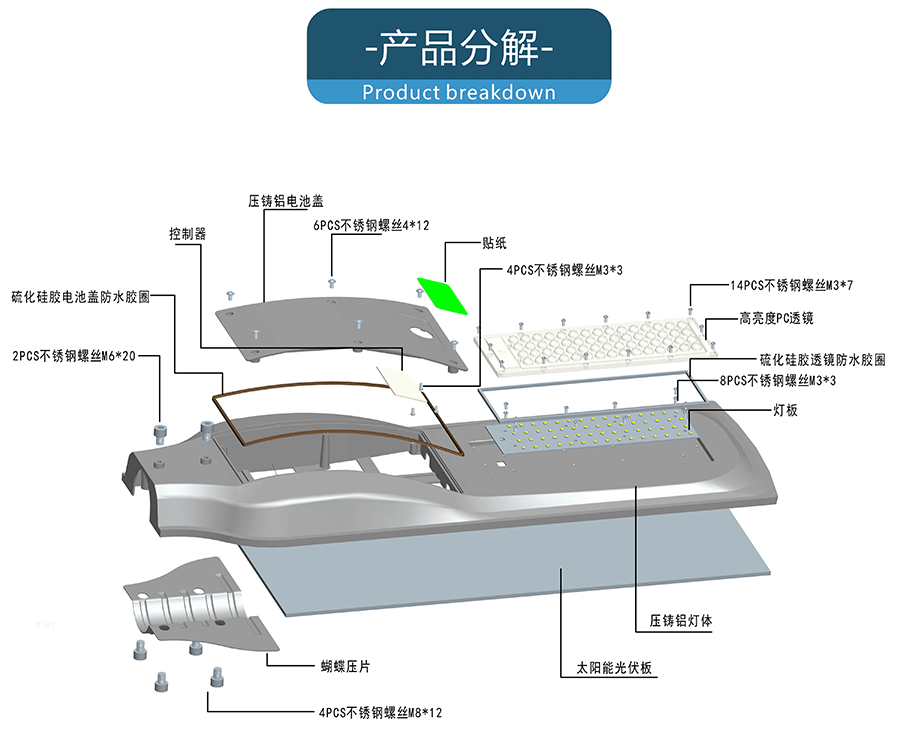 太陽(yáng)能路燈 CHTYN02分解